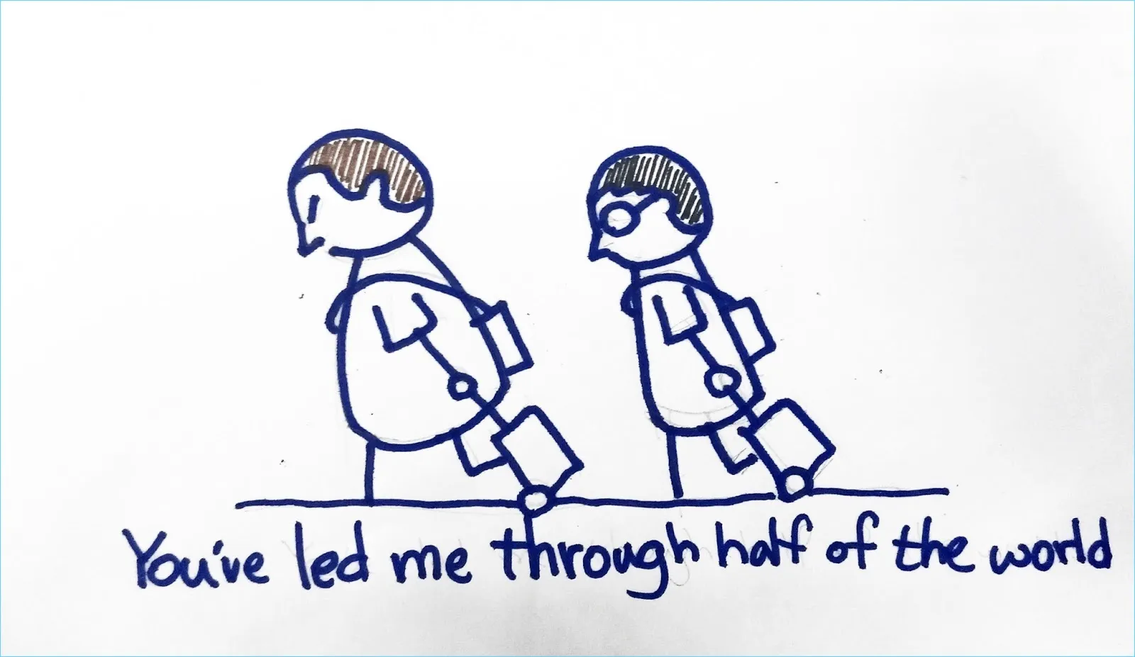 Seventeen hand-drawn colored marker illustrations forming a visual diary about love, memory, and healing — Colored marker illustration by Percy Lin 2014