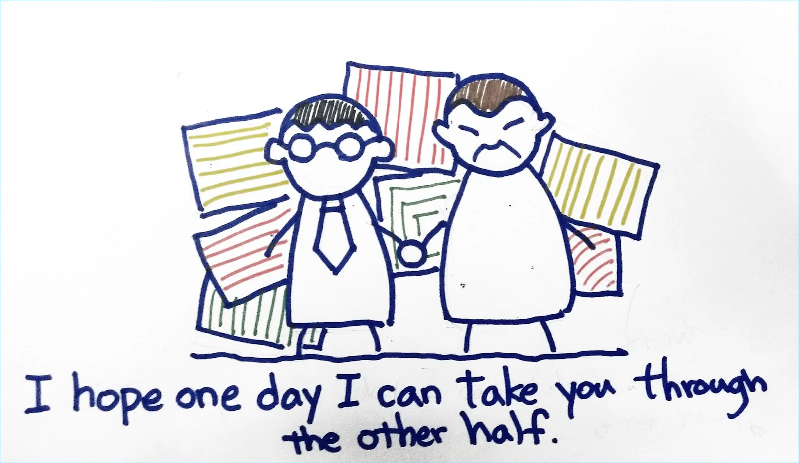 Seventeen hand-drawn colored marker illustrations forming a visual diary about love, memory, and healing — Colored marker illustration by Percy Lin 2014